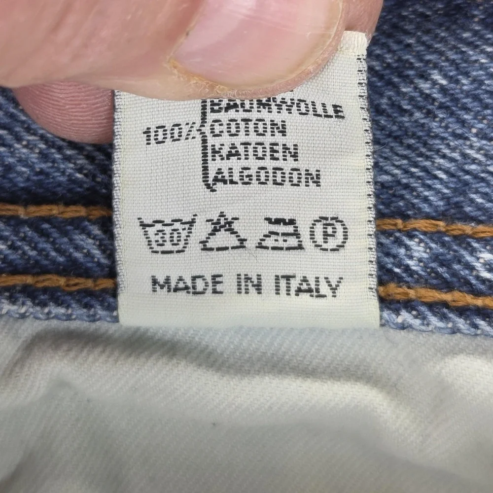 Vintage Diesel Jeans Mens 32x28‎ Blue Relaxed Tapered Button Fly Made In Italy